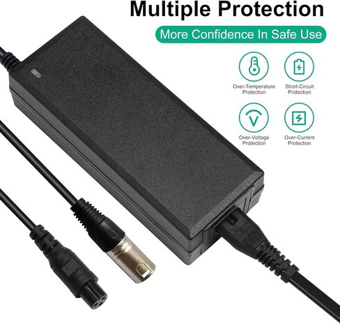 شاحن سكوتر كهربائي 24 فولت 2 أمبير مناسب لـ Razor Go Elite Traveler Plus HD US، Ezip Mountain Trailz Jazzy مقعد كهربائي برايد موبيليتي 3 دبوس موصل XLR وشاحن بطارية قابس طيران 0.47 in Kuwait