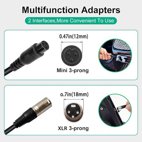 شاحن سكوتر كهربائي 24 فولت 2 أمبير مناسب لـ Razor Go Elite Traveler Plus HD US، Ezip Mountain Trailz Jazzy مقعد كهربائي برايد موبيليتي 3 دبوس موصل XLR وشاحن بطارية قابس طيران 0.47 in Kuwait