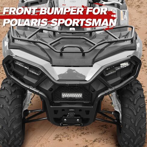 A & UTV PRO Front Bumper for Polaris Sportsman 570 450H.O. 2021 2022 2023 2024 2025, Heavy Duty Combined Front Trail Brushguard Bumper Protector Accessories, Sturdy Steel Tube, Replace OEM # 2884844 in Saudi Arabia