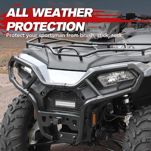 A & UTV PRO Front Bumper for Polaris Sportsman 570 450H.O. 2021 2022 2023 2024 2025, Heavy Duty Combined Front Trail Brushguard Bumper Protector Accessories, Sturdy Steel Tube, Replace OEM # 2884844 in Saudi Arabia