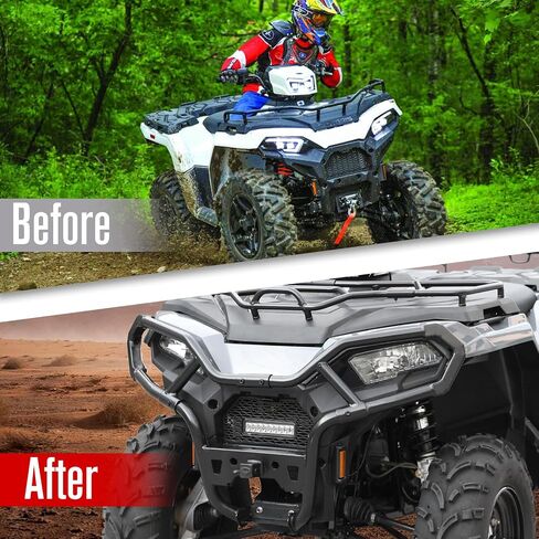 A & UTV PRO Front Bumper for Polaris Sportsman 570 450H.O. 2021 2022 2023 2024 2025, Heavy Duty Combined Front Trail Brushguard Bumper Protector Accessories, Sturdy Steel Tube, Replace OEM # 2884844 in Saudi Arabia