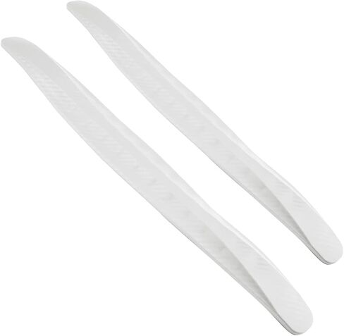 2PCS Universal Car Bumper Protector Rubber, Anti-Collision Car Front and Rear Corner Bumper Guard Lip Anti-Scratch Strips Sticker for Cars SUV Pickup Truck (White) in Saudi Arabia