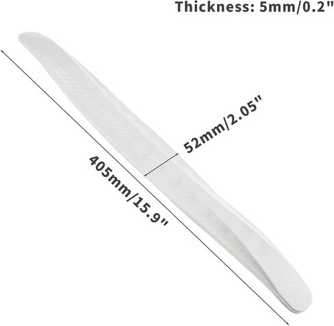 2PCS Universal Car Bumper Protector Rubber, Anti-Collision Car Front and Rear Corner Bumper Guard Lip Anti-Scratch Strips Sticker for Cars SUV Pickup Truck (White) in Saudi Arabia
