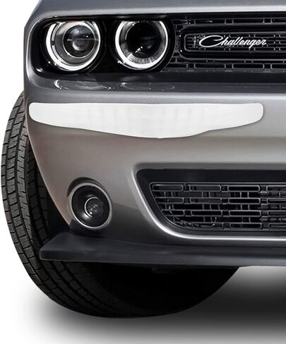 2PCS Universal Car Bumper Protector Rubber, Anti-Collision Car Front and Rear Corner Bumper Guard Lip Anti-Scratch Strips Sticker for Cars SUV Pickup Truck (White) in Saudi Arabia
