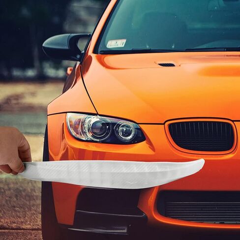 2PCS Universal Car Bumper Protector Rubber, Anti-Collision Car Front and Rear Corner Bumper Guard Lip Anti-Scratch Strips Sticker for Cars SUV Pickup Truck (White) in Saudi Arabia