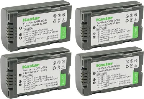 استبدال بطارية Kastar 3-Pack CGR-D08 لباناسونيك NV-RX22EG، NV-RX33EG، NV-RX66EG، PV-DBP8، PV-DVP8-A، PV-DC152، PV-DC252، PV-DC352، PV-DV51، PV -DV52، PV-DV53، PV-DV73، كاميرا PV-DV100 in Saudi Arabia