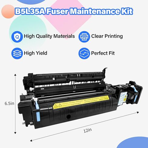 مجموعة صيانة المصهر B5L35A متوافقة مع طابعة HP Color Laserjet M552 M553 M577، مصهر RM2-0011 مع بكرة نقل وصينية، استبدال # B5L35-67901، B5L35-67902،110-120 فولت - ضمان لمدة عامين in Kuwait