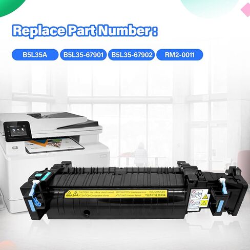 مجموعة صيانة المصهر B5L35A متوافقة مع طابعة HP Color Laserjet M552 M553 M577، مصهر RM2-0011 مع بكرة نقل وصينية، استبدال # B5L35-67901، B5L35-67902،110-120 فولت - ضمان لمدة عامين in Kuwait