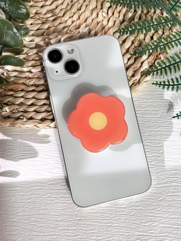 Cartoon Flowers Phone Grip Stand, Cute Clear Cell Phone Holder,Expandable Collapsible Cell Phone Accessory, Phone Charms Kindle Holder Support with Transparent Base in Kuwait
