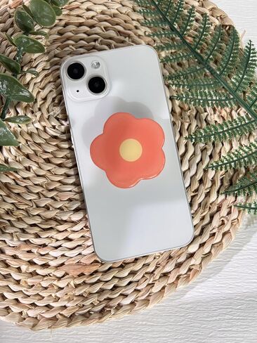 Cartoon Flowers Phone Grip Stand, Cute Clear Cell Phone Holder,Expandable Collapsible Cell Phone Accessory, Phone Charms Kindle Holder Support with Transparent Base in Kuwait