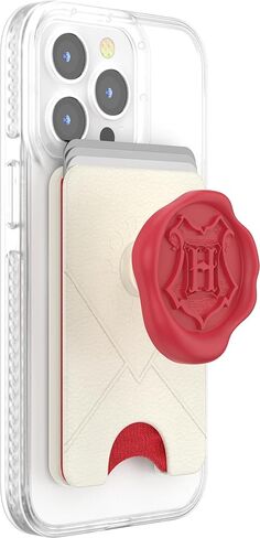 PopSockets Phone Wallet with Expanding Grip, Phone Card Holder, Wireless Charging Compatible, Wallet Compatible with MagSafe - Hogwarts Letter in Saudi Arabia