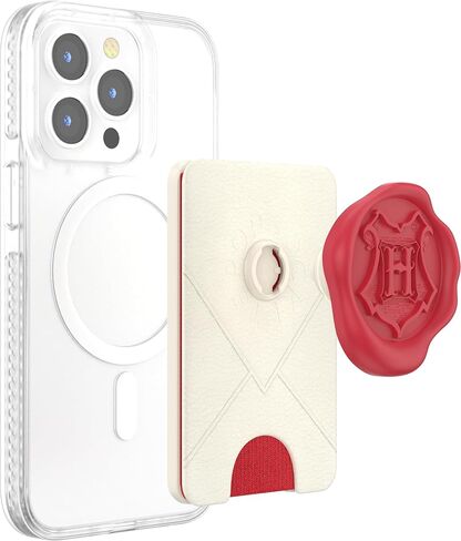 PopSockets Phone Wallet with Expanding Grip, Phone Card Holder, Wireless Charging Compatible, Wallet Compatible with MagSafe - Hogwarts Letter in Saudi Arabia