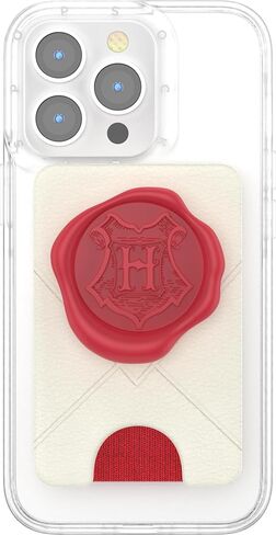 PopSockets Phone Wallet with Expanding Grip, Phone Card Holder, Wireless Charging Compatible, Wallet Compatible with MagSafe - Hogwarts Letter in Saudi Arabia