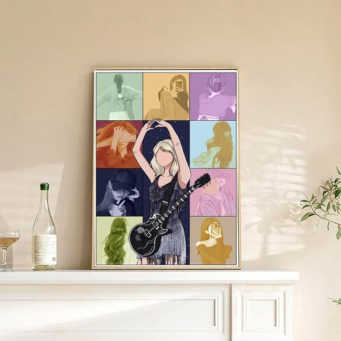 ملصق موسيقى نسائي للمراهقين، ملصقات ألبومات فنية جدارية، ملصق لعشاق الموسيقى، ملصق هدايا عيد الحب للفتيات للمراهقات in Kuwait