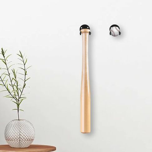 6 PCS Baseball Bat Wall Mount Hanger, Baseball Bat Holder Black, Metal Baseball Bat Holder Baseball Bat Display Rack for Baseball Bats and Memorabilia Ball Storage in Saudi Arabia