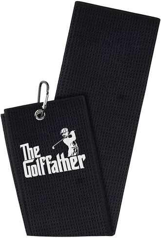 منشفة شانكر للجولف - منشفة جولف مطرزة بألياف دقيقة من The Golf Father Funny Joke، ثلاثية الطي، نسيج وافل للآباء، وعيد الأب، وأعياد الميلاد، والجد in Kuwait