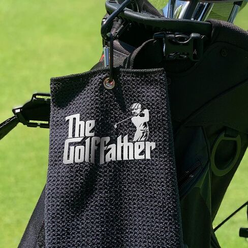منشفة شانكر للجولف - منشفة جولف مطرزة بألياف دقيقة من The Golf Father Funny Joke، ثلاثية الطي، نسيج وافل للآباء، وعيد الأب، وأعياد الميلاد، والجد in Kuwait