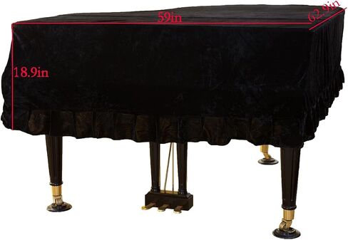 غطاء بيانو كبير من Pleuche غطاء واقي من الغبار مقاس 78.75 × 59 × 18.9 بوصة in Kuwait