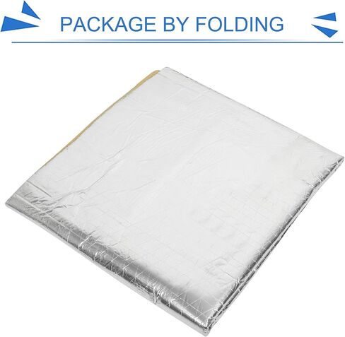 uxcell 197mil 6.8sqft Car Cell Foam 5mm Sound Proofing Insulation Deadener Mat High Density Foam Aluminium Foil Heat Sound Deadening Mat 24.8x39.4inch in Kuwait