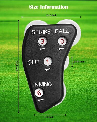 Umpire Indicator - Premium 4-Dial Baseball & Softball Umpire Clicker - Durable, Easy to Use Strike, Ball, Out, & Inning Counter - Perfect for Professional & Amateur Umpires in Kuwait