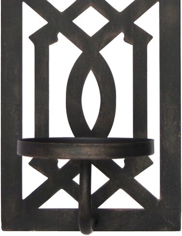 Hosley Set of 2 Oil Rubbed Bronze Metal Wall Sconce 16.5 Inch High - Your Choice of Colors/Design. Great Wall Decor Ideal Gift for Wedding Party Spa Home Decor O5 in Saudi Arabia