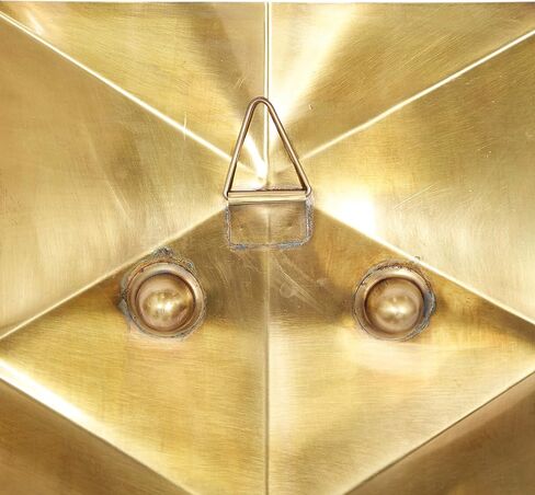 Deco 79 Stainless Steel Geometric Pillar Wall Sconce with Hammered Design, 10" x 6" x 18", Gold in Saudi Arabia