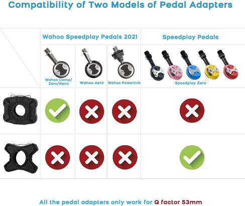 Thinvik Clipless Pedal Adapter for Speedplay Zero Pedal and Wahoo Speedplay Pedal, Convert to Flat Pedals, Universal Platform Pedal Adapters in Saudi Arabia