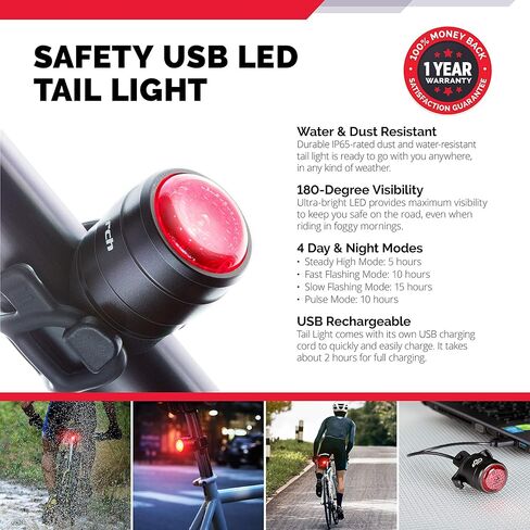 مسمار شعلة الدورة - مصباح دراجة قابل للشحن عبر USB، مصباح LED للدراجة in Kuwait