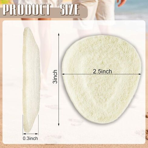 20 Pieces Metatarsal Felt Foot Pads Skived Cut Ball of Foot Cushions for Women Men Drop Shape Shoe Pads for Women Shoes Heel Insoles Forefoot Support Pain Relief 1/4 Inch Thick Off-White in Saudi Arabia