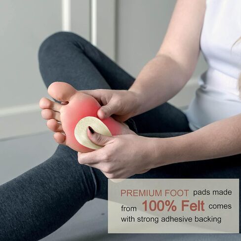 20 Pieces Metatarsal Felt Foot Pads Skived Cut Ball of Foot Cushions for Women Men Drop Shape Shoe Pads for Women Shoes Heel Insoles Forefoot Support Pain Relief 1/4 Inch Thick Off-White in Saudi Arabia
