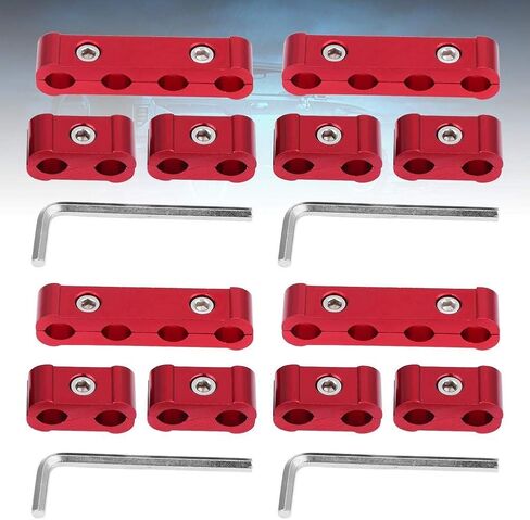 نول قابس شرارة السيارة، مقسم سلك المحرك، سبائك الألومنيوم، فاصل سلك توصيل الإشعال 8 مم 9 مم 10 مم 12 قطعة (أحمر) in Kuwait