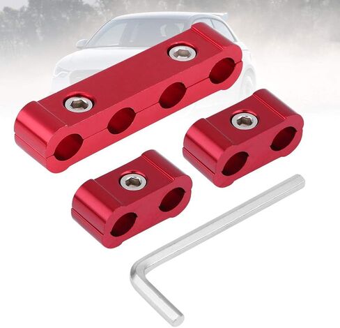 نول قابس شرارة السيارة، مقسم سلك المحرك، سبائك الألومنيوم، فاصل سلك توصيل الإشعال 8 مم 9 مم 10 مم 12 قطعة (أحمر) in Kuwait