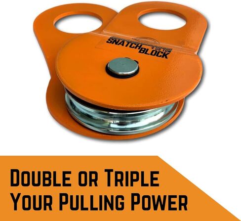 GearAmerica 2PK سناتش بلوك 9 طن | نظام بكرة الونش عالي التحمل للحبال الاصطناعية أو الكابلات الفولاذية | سعة الونش المزدوج، إطالة العمر، التحكم في اتجاه السحب | أفضل ملحقات التعافي على الطرق الوعرة in Kuwait