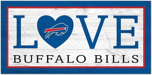 Fan Creations NFL Buffalo Bills Unisex Buffalo Bills Love Sign, Team Color, 6 x 12 in Saudi Arabia