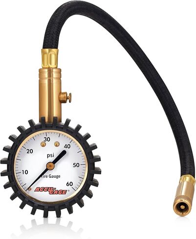 مقياس ضغط الإطارات الاحترافي Accu-Gage RH60X مع واقي مطاطي واقي (60 رطل لكل بوصة مربعة)، ظرف مستقيم in Saudi Arabia