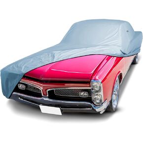 iCarCover Fits: [Pontiac GTO] 1964-1967 Premium Full Car Cover Waterproof All Weather Resistant Custom Outdoor Indoor Sun Snow Storm Protection Form-Fit Padded Cover with Straps