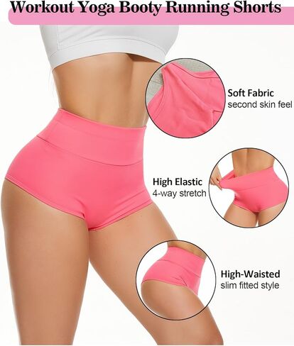 Scrunch Booty Shorts for Women V Back High Waisted Yoga Shorts Cut Out Rave Bottoms Butt Lifting Short Mini Hot Pants in Kuwait