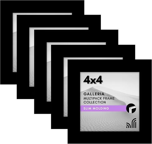 Americanflat 3x5 Picture Frame with Polished Plexiglass - Set of 5 - Galleria Collection - Gallery Wall Frame Set for Tabletop and Wall Display - Black in Kuwait