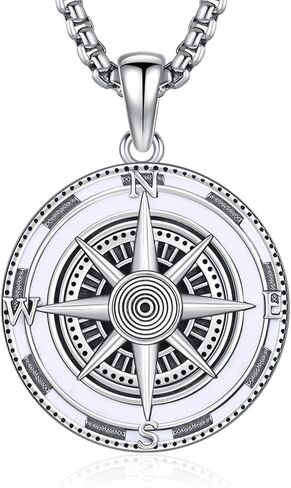 قلادة بوصلة KINGWHYTE من الفضة الإسترليني عيار 925، قلادة بوصلة بعقدة سلتيك أيرلندية، مجوهرات لأعياد الميلاد والتخرج (ذهبي) in Kuwait