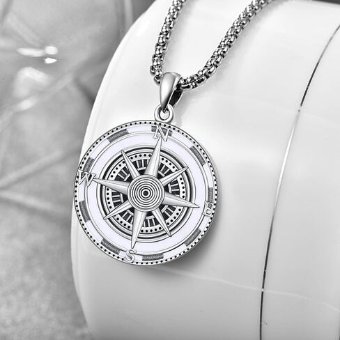 قلادة بوصلة KINGWHYTE من الفضة الإسترليني عيار 925، قلادة بوصلة بعقدة سلتيك أيرلندية، مجوهرات لأعياد الميلاد والتخرج (ذهبي) in Kuwait