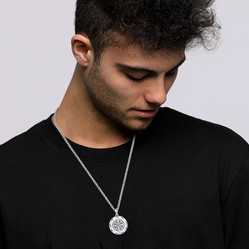 قلادة بوصلة KINGWHYTE من الفضة الإسترليني عيار 925، قلادة بوصلة بعقدة سلتيك أيرلندية، مجوهرات لأعياد الميلاد والتخرج (ذهبي) in Kuwait