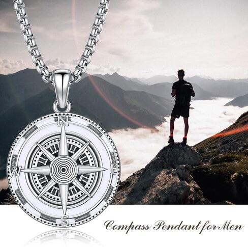 قلادة بوصلة KINGWHYTE من الفضة الإسترليني عيار 925، قلادة بوصلة بعقدة سلتيك أيرلندية، مجوهرات لأعياد الميلاد والتخرج (ذهبي) in Kuwait