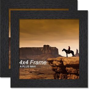 إطار أسود مقاس 16x20 من PLUS MAX مع حصيرة عاجية وشماعات صور للتعليق الأفقي أو الرأسي - عبوة من 4 قطع in Kuwait
