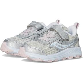 حذاء رياضي Saucony Ride Jr، باللون الفضي/التركي، مقاس 9.5 US للأطفال الصغار