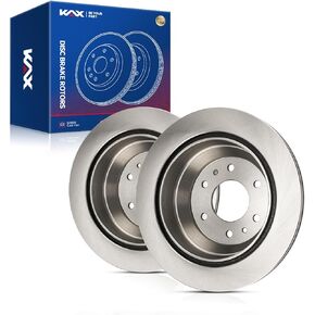 KAX 12.79in Rear Disc Brake Rotors Pair Replacement for Trailblazer/Envoy 2002-2009, Rainier 2004-2007, SSR 2003-2006, Bravada 2002-2004, Ascender 2003-2008, 9-7x 2005-2009, Trailblazer EXT 2003-2005