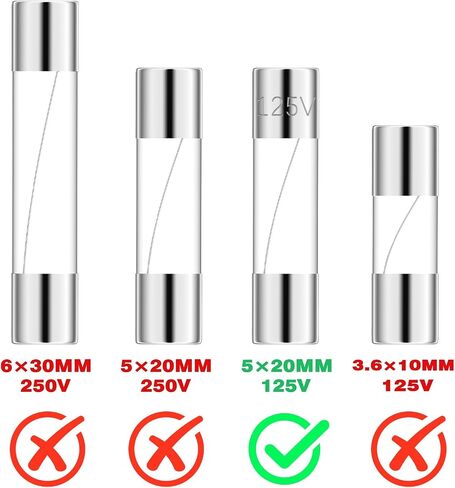 75pc 250V 5x20/6x30mm Quick Blow Glass Tube Fuse Assorted Kit +10pc 5x20/6x30mm Fuse Holder Inline Screw Type with 18 AWG Wire, 5x20, 0.1A 0.2A 0.5A 1A 2A 3A 5A 8A 10A 15A, 6x30, 0.5A 1A 5A 10A 15A in Saudi Arabia