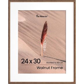 إطار ملصق من الألومنيوم مقاس 18 × 24 من Fun Memories، إطارات صور معدنية مقاس 18 × 24 بوصة مع واجهة زجاجية حقيقية، تعرض صور مقاس 16 × 20 مع حصيرة أو صور مقاس 18 × 24 بدون حصيرة (عبوة ذهبية واحدة)