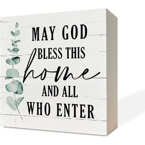Christian Wood Signs, James 1:2 - Today I Choose Joy, Box Sign Decor Tabletop, Cow Decor Sign, Decorative Block Sign, Inspirational Sign, Farmhouse Decor for Shelf, Rustic Christian Home Table Décor