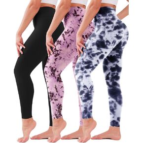 3 Pack Leggings for Women High Waisted No See-Through Tummy Control Soft Yoga Pants Womens Workout Athletic Running Leggings