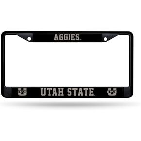 Rico Industries NCAA Nebraska Cornhuskers Black Black Chrome Frame W' Decal Insert 12" x 6" Car/Truck Auto Accessory